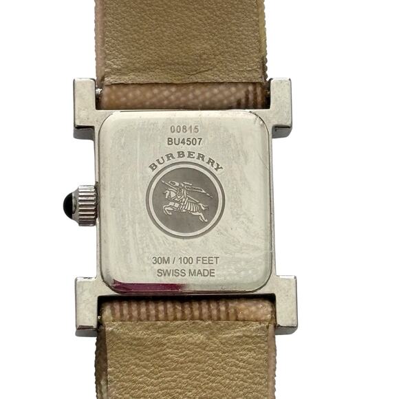 Burberry BU4507 Ladies Watch Classic Nova Check Pattern Band MOP Face New Batt - Picture 5 of 13